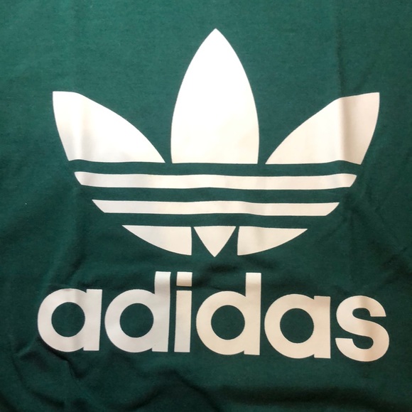 NWOT ADIDAS ORIGINALS | Forest Green Trefoil Tee - Picture 3 of 4